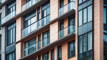 Fototapeta premium Facade Features of Residential Tower