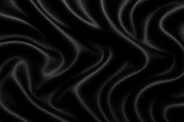 Obraz premium Elegant dark satin silk featuring wave patterns against an abstract background