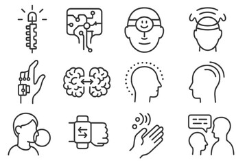 Ai network feedback memory vector lens icon icons glow mindwave communication patch