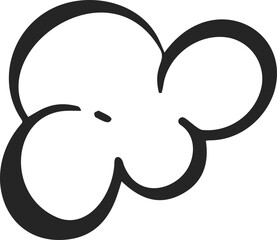 Soap foam with bubbles. Bath suds outline illustration. Abstract funky playful design element. Shampoo fizzy cloud