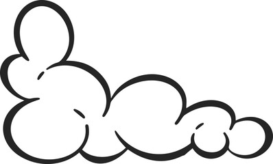 Soap foam with bubbles. Bath suds outline illustration. Abstract funky playful design element. Shampoo fizzy cloud