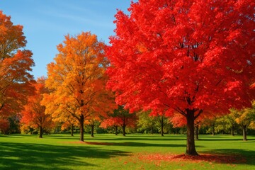 Fall scenery in Thornhill, Ontario