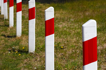 Roadside posts one by one