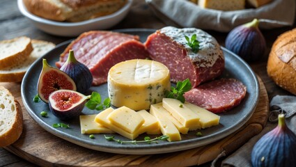Savory assortment of meat and cheese inspired by Portuguese cuisine