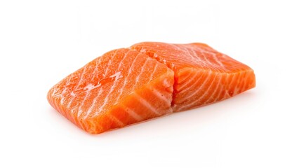 Salmon fillet displayed on a neutral surface