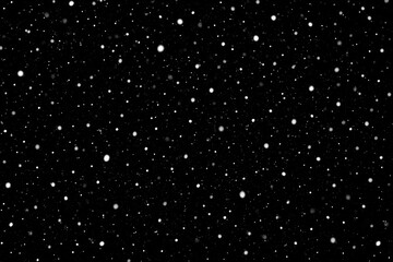 Falling Snow Over a Black Surface
