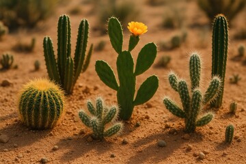 Diverse Forms of Cacti Found in Deserts