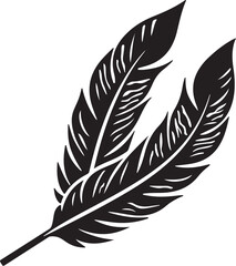 Obraz premium Leaf Earring Silhouette Bundle