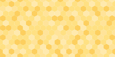 Crusted honeycomb seamless pattern. Honey combs horizontal background, vector illustration