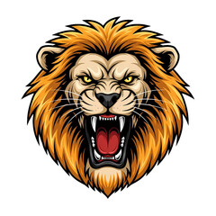Fototapeta premium Vector Illustration of Roaring Lion