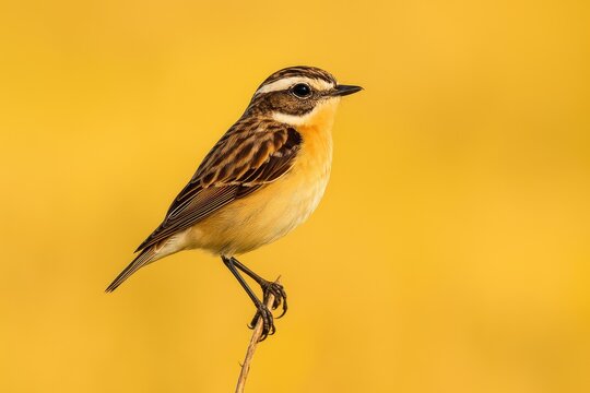 Charming tiny bird with a sunny outdoor backdrop