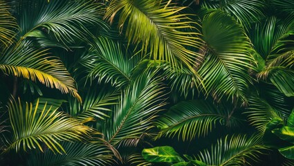 Close-up of Coconut Leaf Surface