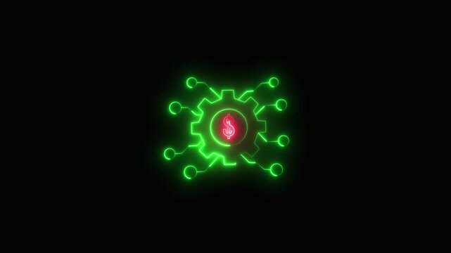 System setting and dolor icon tick Update Icon in Video Animation and Technology Upgrade Symbol on setting icon caller dollar icon