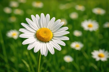 Obraz premium Garden Setting Featuring a Daisy Flower