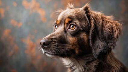 Fototapeta premium Close-up image of a canine with chestnut-colored hair