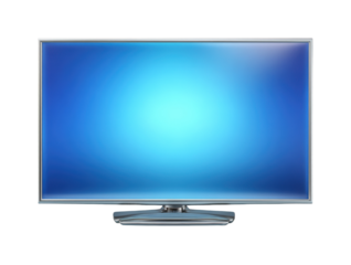 Television display design in home environment modern aesthetics technology, isolated on transparent background, png