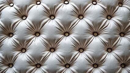 Fototapeta premium Luxurious upholstered textile with diamond pattern and button detailing, perfect for wall decor, headboards, sofas, and couches in a retro style