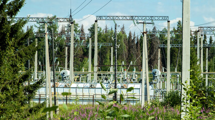 power station in dense forests in