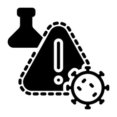 Danger icon, glyph icon style