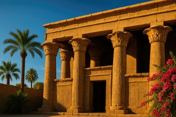 Fototapeta premium Structural Columns of the Edfu Temple