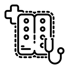 Obraz premium Medicine icon, line icon style