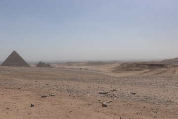 The Pyramids of Giza and Surrounding Landscape near Cairo, Egypt on March 2, 2024