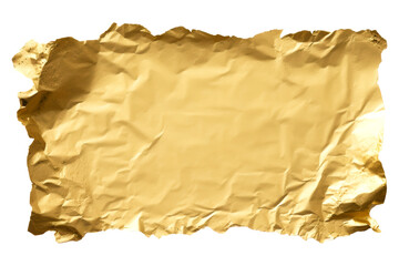 Gold Crumpled Paper Texture with Torn Edges