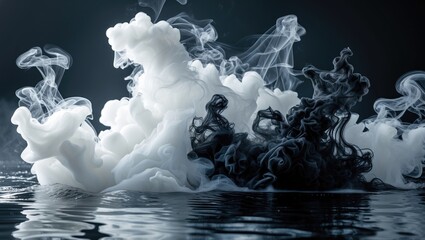 Engaging water game with dynamic black and white interactions