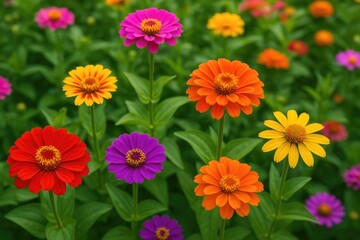 Colorful blossoms creating a vibrant scene in a plant sanctuary
