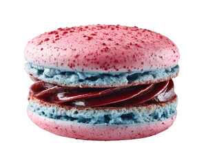 Delicious pink macaron dessert bakery food sweetness, isolated on transparent background, png