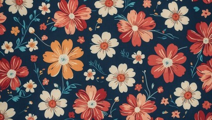 Textured textile with flower motifs for printing on invitations and cards