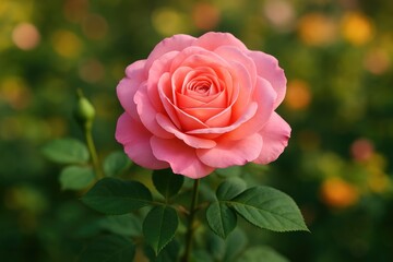 Delicate pink blossom thriving in a sunny outdoor space