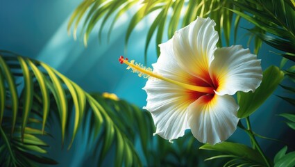 Vibrant and colorful tropical flower display