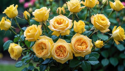 A stunning display of golden floral blossoms
