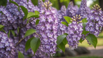 Vibrant purple floral display in the outdoor park