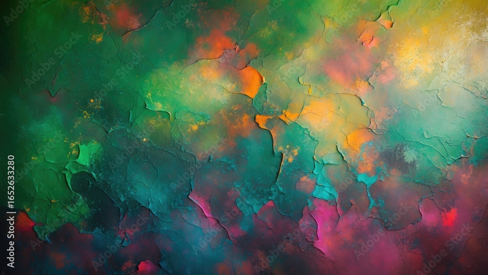 Poster abstract color splash with blur effect