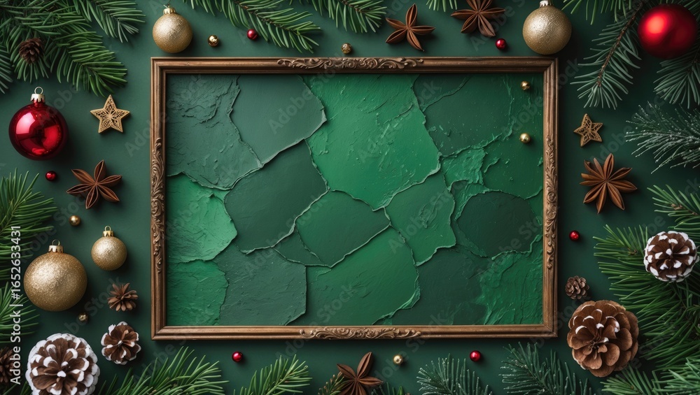 Poster green textured backdrop with abstract pattern