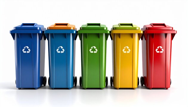 Colorful Recycle Bins A Visual Guide to Waste Sorting and Environmental Responsibility