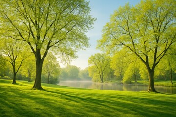 Obraz premium Gorgeous City Park with Lush Greenery