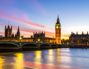 Naklejka premium London Houses of Parliament at twilight