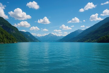 Obraz premium Breathtaking summer scenery under clear skies