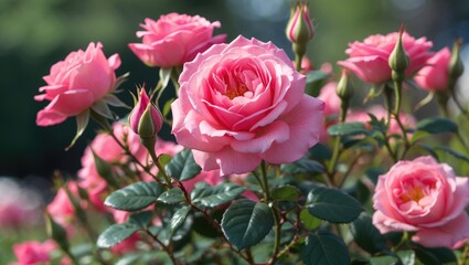Summer's vibrant Royal Bonica rose bursting with color