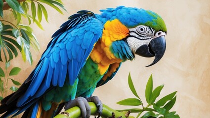 Brightly Colored Exotic Bird Artwork