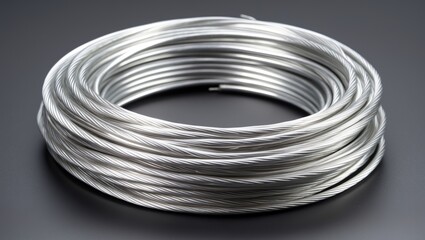 A polished, tightly wound wire coil with silver plating, suitable for creative projects.