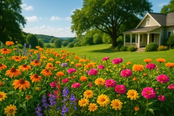 Fototapeta premium Charming countryside flower display