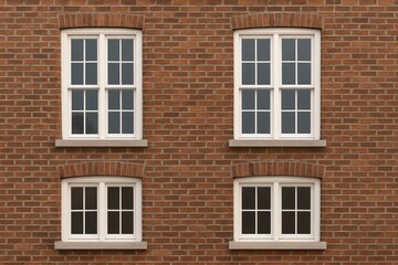 Obraz premium Windowed wall structure