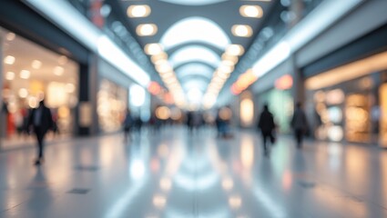 Obraz premium Out-of-focus bokeh scenery inside a shopping center