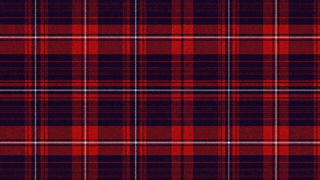 Striped checkered pattern in blue, red, and white for use in clothing, throws, and modern textile designs.