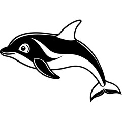Vaquita line art vector