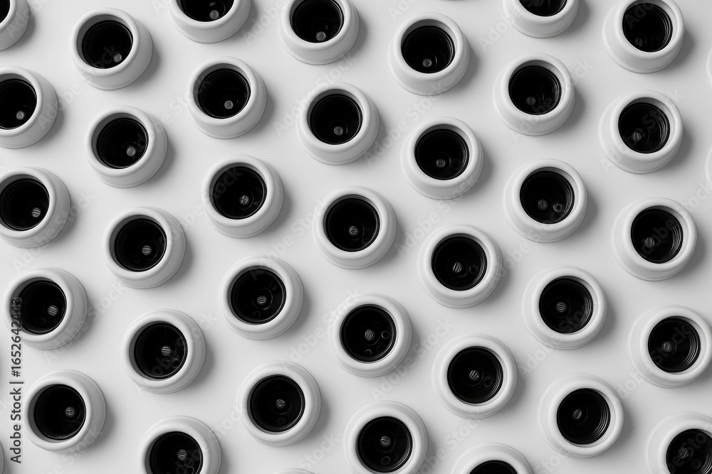 Poster background featuring an array of lamp holder silhouettes